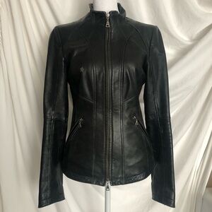 Danier Women's Black Italian Leather Jacket
